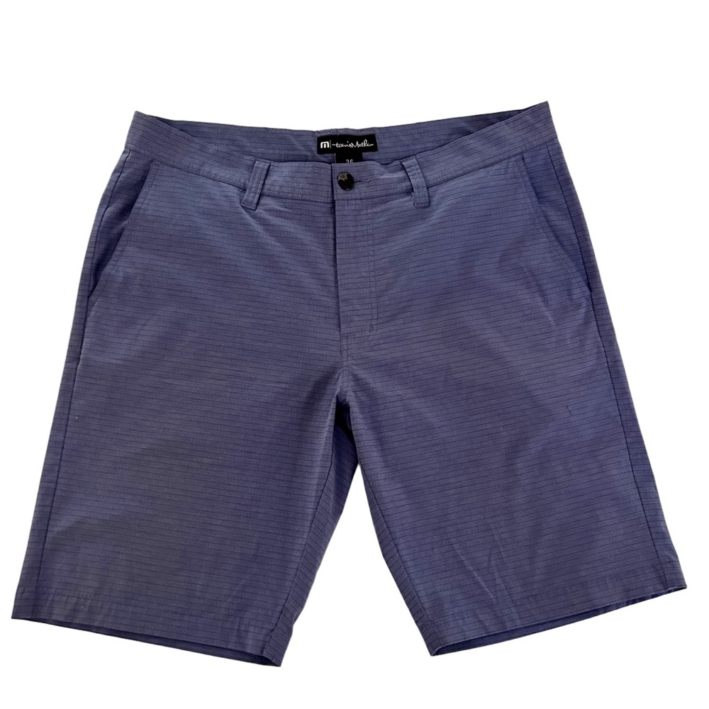 Men's Travis Mathew Blue Pinstriped Shorts Size 36
